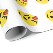 glitter kiss emoji cadeaupapier (Rol Hoek)