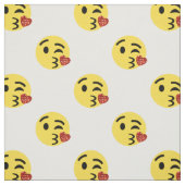glitter kiss emoji fabric stof (Swatch)