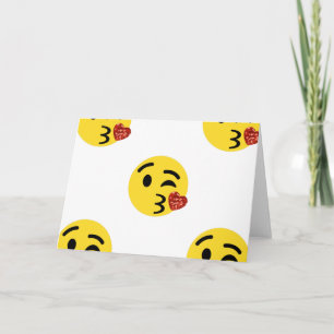 glitter kiss emoji feestdagen kaart