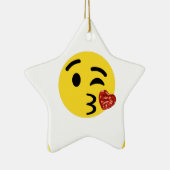 glitter kiss emoji keramisch ornament (Rechts)