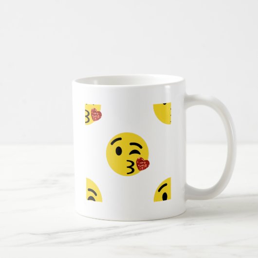 glitter kiss emoji koffiemok (Rechts)