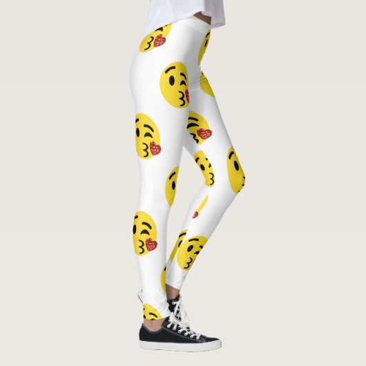 glitter kiss emoji leggings (Rechts)