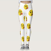 glitter kiss emoji leggings (Voorkant)
