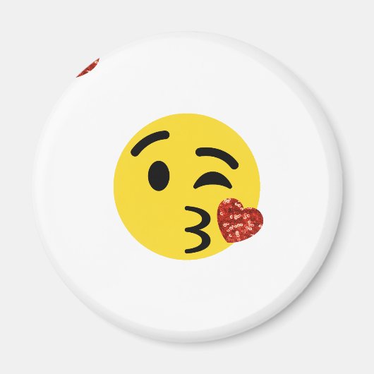 glitter kiss emoji magneet (Voorkant)