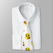 glitter kiss emoji mensdon mannen necktie stropdas (Gebonden)