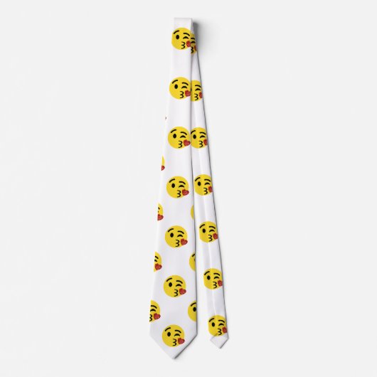 glitter kiss emoji mensdon mannen necktie stropdas (Voorkant)