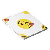 glitter kiss emoji notitieblok (Schuin)