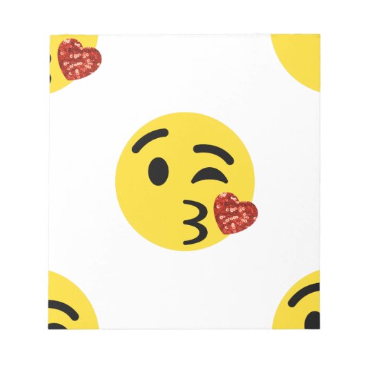 glitter kiss emoji notitieblok (Voorkant)