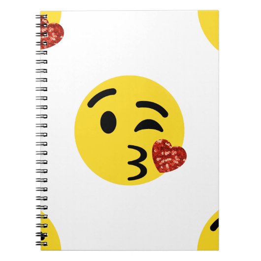 glitter kiss emoji notitieboek (Voorkant)