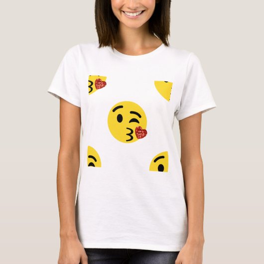 glitter kiss emoji t-shirt (Voorkant)