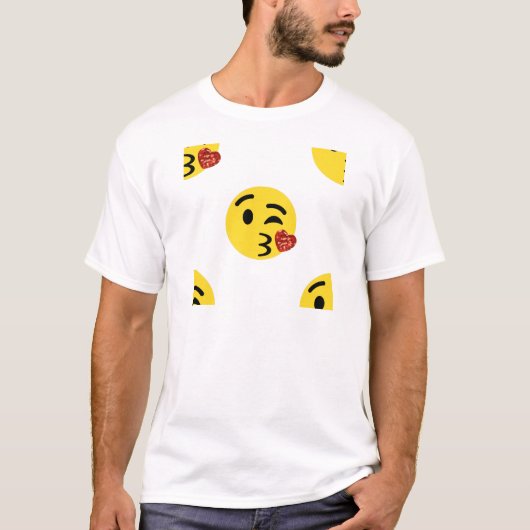 glitter kiss emoji t-shirt (Voorkant)