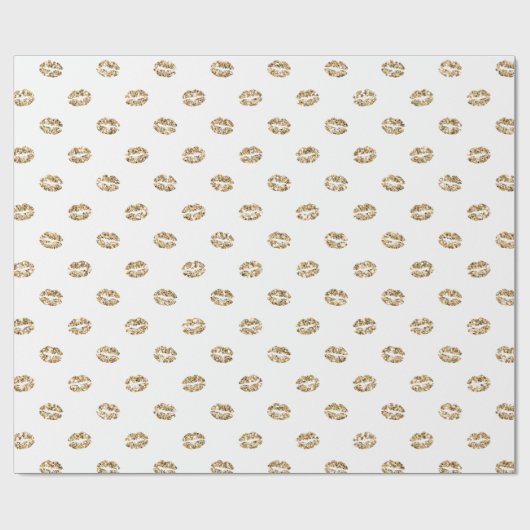 Glitter Kisses Lips Cadeaupapier (Vlak)