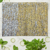 Glitter Kitchen Dish Towel Gold en Silver Grunge Theedoek (Gevouwen)