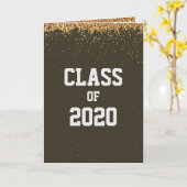 Glitter-klasse Afstuderen Kaart (Gele Bloem)