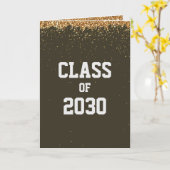 Glitter-klasse Afstuderen Kaart (Gele Bloem)