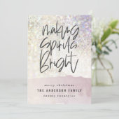 Glitter-klassie die spirituele kerst fel maakt (Staand voorkant)