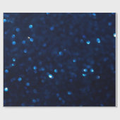 Glitter klassiek blauw licht cadeaupapier (Vlak)