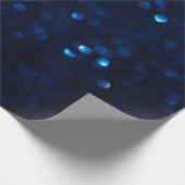 Glitter klassiek blauw licht cadeaupapier (Hoek)