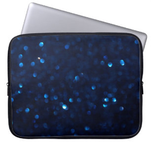 Glitter klassiek blauw licht laptop sleeve
