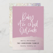 Glitter-klastige baby met blauw voor kerstmis (Voorkant / Achterkant)