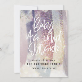 Glitter-klastige baby met blauw voor kerstmis