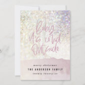 Glitter-klastige baby met blauw voor kerstmis (Voorkant)