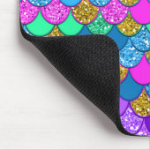 Glitter Kleurig Meerkleurig Zeemeermin Muismat (Hoek)