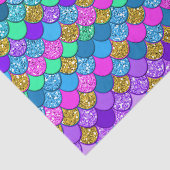 Glitter Kleurrijk Zeemeermin Verjaardagsfeest Tissuepapier (Detail)