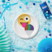 Glitter knipoog emoji papier borden papieren bordje (Feest)