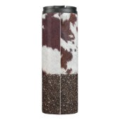 Glitter Koe Print Patroon Thermosbeker (Achterkant)