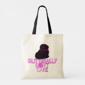 Glitter konijn maakt het niet uit tote bag (Achterkant)