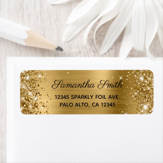 Glitter-label voor Girly Gold en Folie Etiket (Insitu)