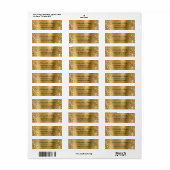 Glitter-label voor Girly Gold en Folie Etiket (Full Sheet)