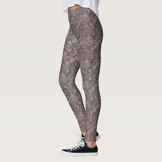 Glitter Lace Illusion Pattern – Elegant Sparkling Leggings (Links)