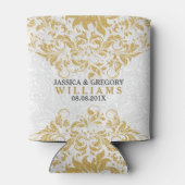  Glitter Lace op Push White Damaskers Blikjeskoeler (Achterkant)