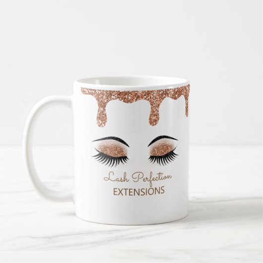 Glitter Lash Extensions Bedrijfsnaam Mok (Links)