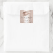 Glitter Lashes Bedankt dat je korting koopt Vierkante Sticker (Tas)