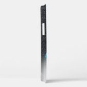 Glitter Lashes Black Glitter Ombre Silver Case-Mate iPhone Case (Achterkant / Rechts)