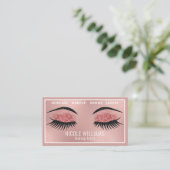 Glitter Lashes en Brows Beauty Make-up Visitekaartje (Staand voorkant)