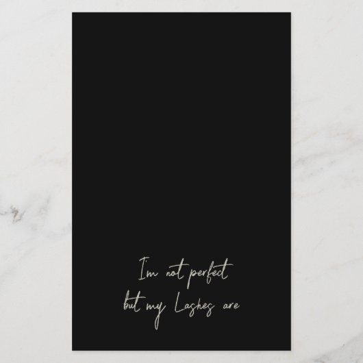 Glitter Lashes Eyelash Extensions zwarte prijslijs Flyer (Achterkant)