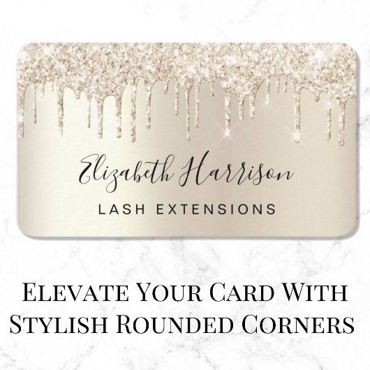 Glitter Lashes Gold Visitekaartje