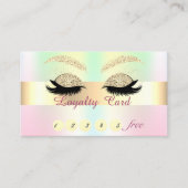 Glitter Lashes Holographic Iridescen Loyalty Kaart (Voorkant)