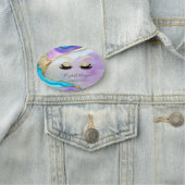 Glitter Lashes, Violet Blauw Marmer Make-up arties Naamplaatje (In situ)