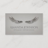 Glitter Lashes Wimper Extensions Silver Kaart Visitekaartje (Voorkant)