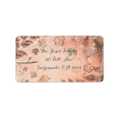 Glitter Leaves Winter Herfst Fairy Party Invitatio Etiket (Voorkant)