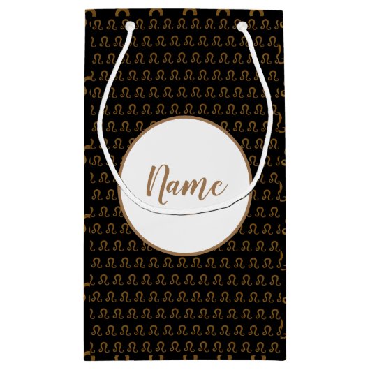 Glitter Leo Sign Astrology Specialized Klein Cadeauzakje (Achterkant)