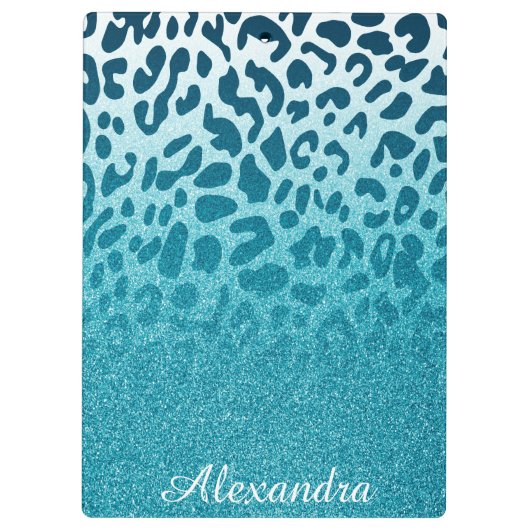 Glitter Leopard Klembord (Achterkant)