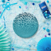 Glitter Leopard Papieren Bordje (Feest)