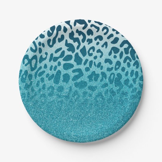 Glitter Leopard Papieren Bordje (Voorkant)