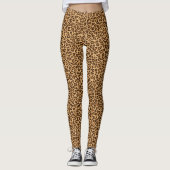 Glitter Leopard Pattern – Sparkling Wild Animal  Leggings (Voorkant)